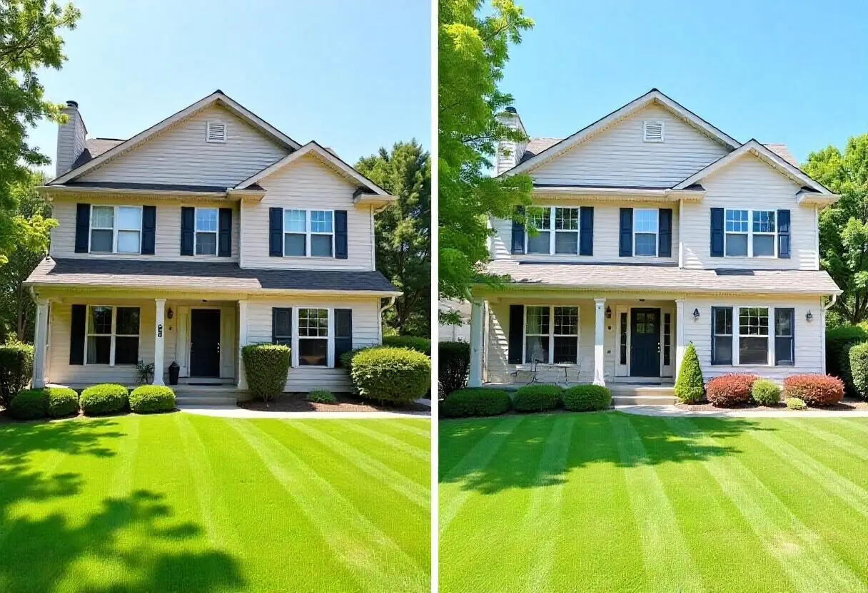 Before and after general home renovation of a house in the Charleston SC area