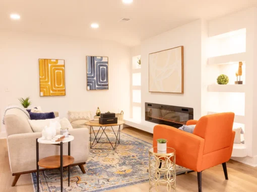 Modern Open-Concept Living with Statement Lighting Modern Open-Concept Living with Statement Lighting