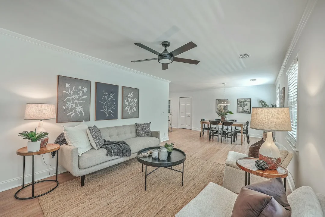 Sophisticated Neutral Living Space Renovation